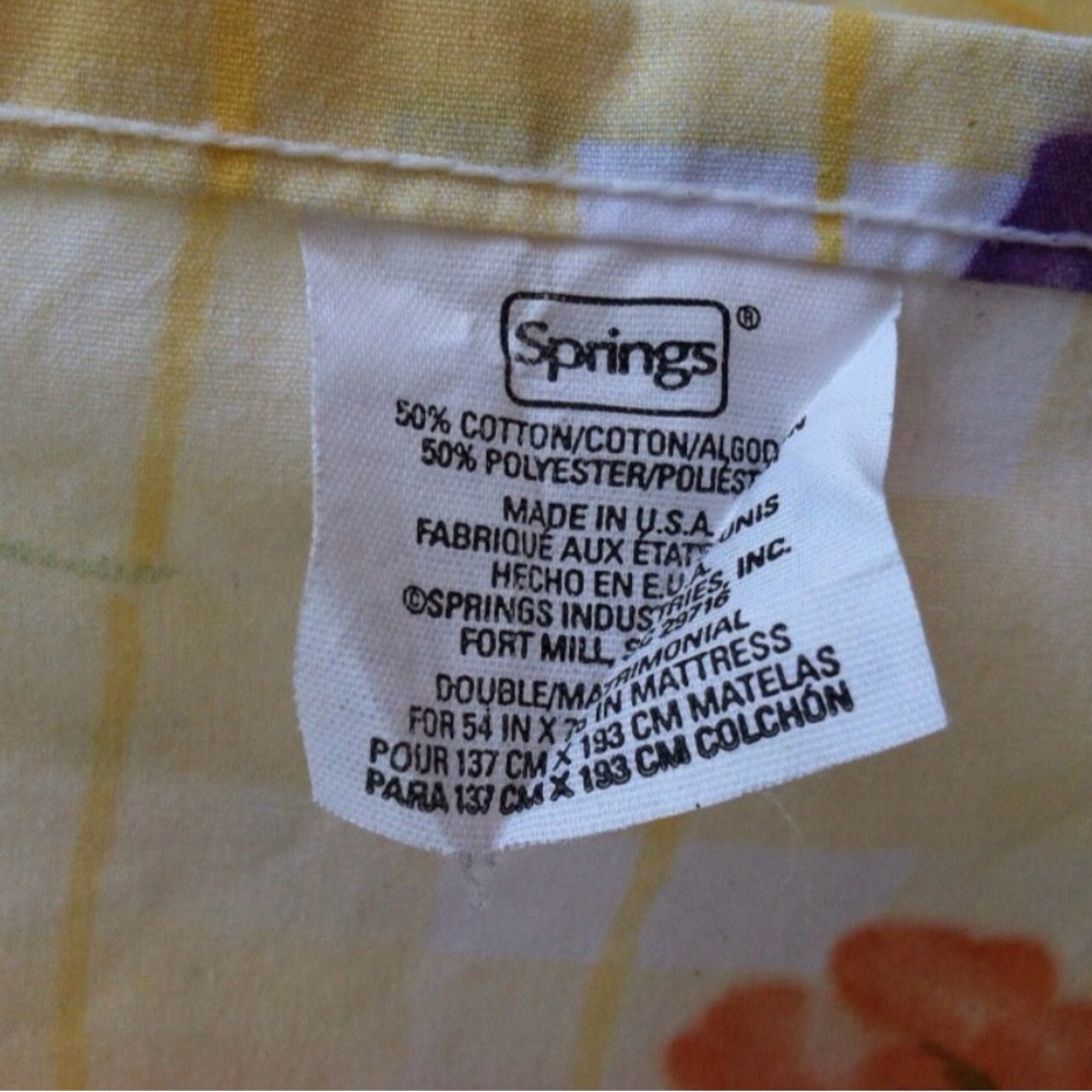 Springs Vintage Twin Sheet 1 Pillowcase - Picture 4 of 6